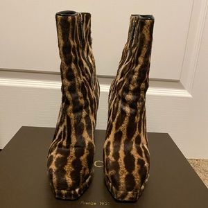 Gucci Leopard Print Ankle Boots
